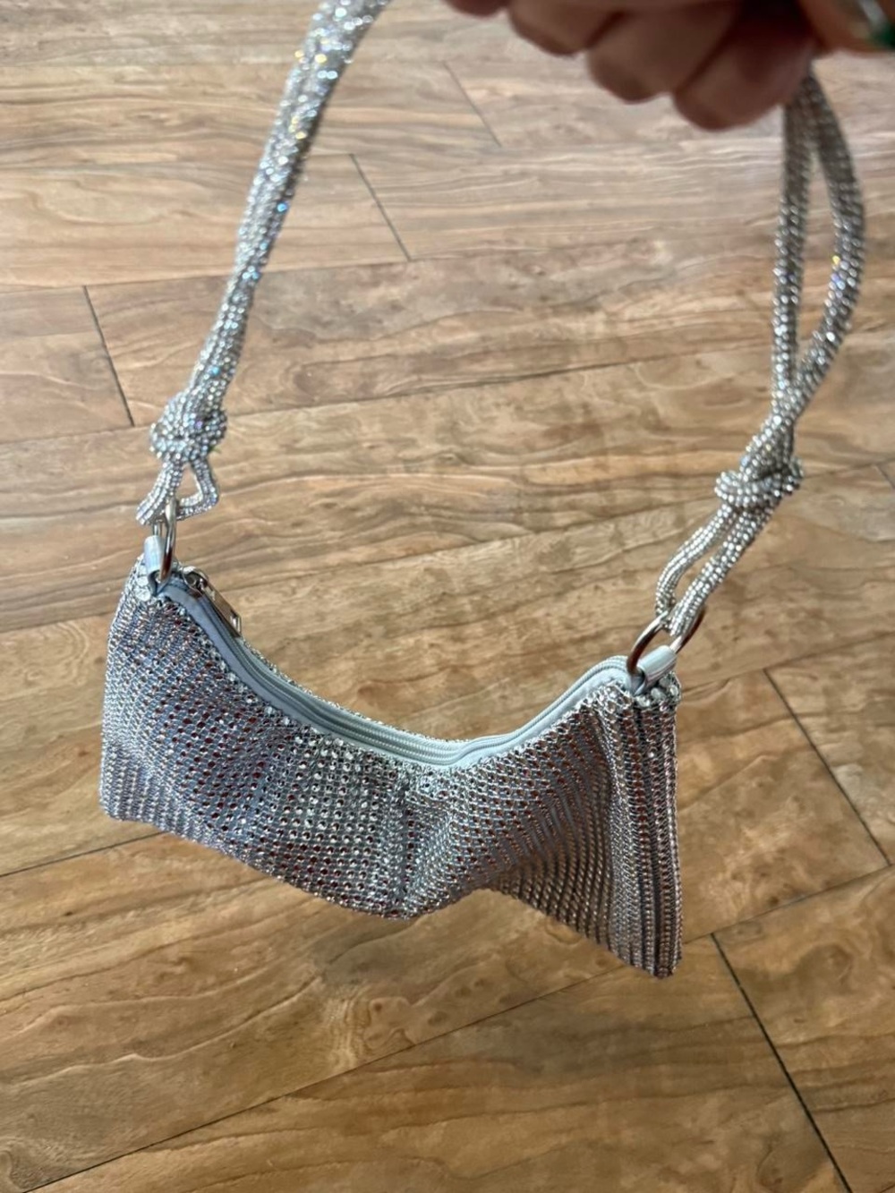 Silver Rhinestone Shoulder Bag - Picture 4 of 4